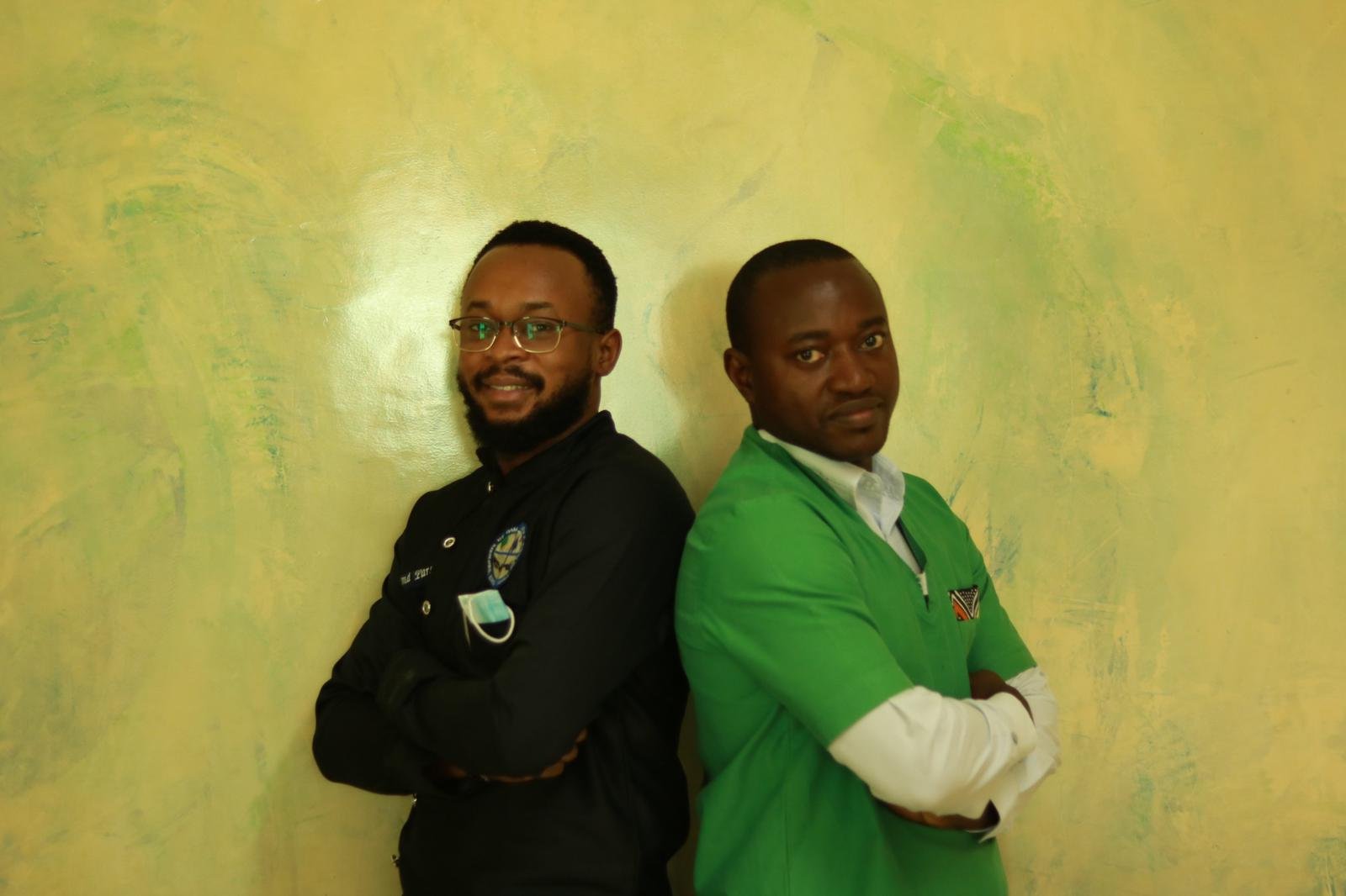 Two Lux Dental Clinic clinicians in uniform at the practice